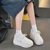 European Style Genuine Leather Thick-Soled White Sneakers - Summer 2025 Trend: Comfortable, Casual, Fashionable Sports Shoes