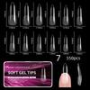 550Pcs Semi-Matte Fake Nails No Polishing Press On False Nails Medium Short Design Nail Tips Salon Home Diy Fake Nail Extension