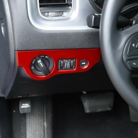 ABS Red Accessories Headlight Switch Button Cover For Dodge Charger 2010-