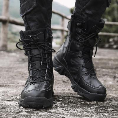 Botas de Nieve para Hombre con Cordones Botas Altas Informales para Hombre Botas de Invierno Impermeables Botas de Tobillo Antideslizantes Botas de Trabajo al Aire Libre