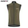 Darevie Factory 2 Way Zipper Cycling Windproof Bike Vest Packable Lightweight Wear-resistant Cycling Gilet Wind Vest