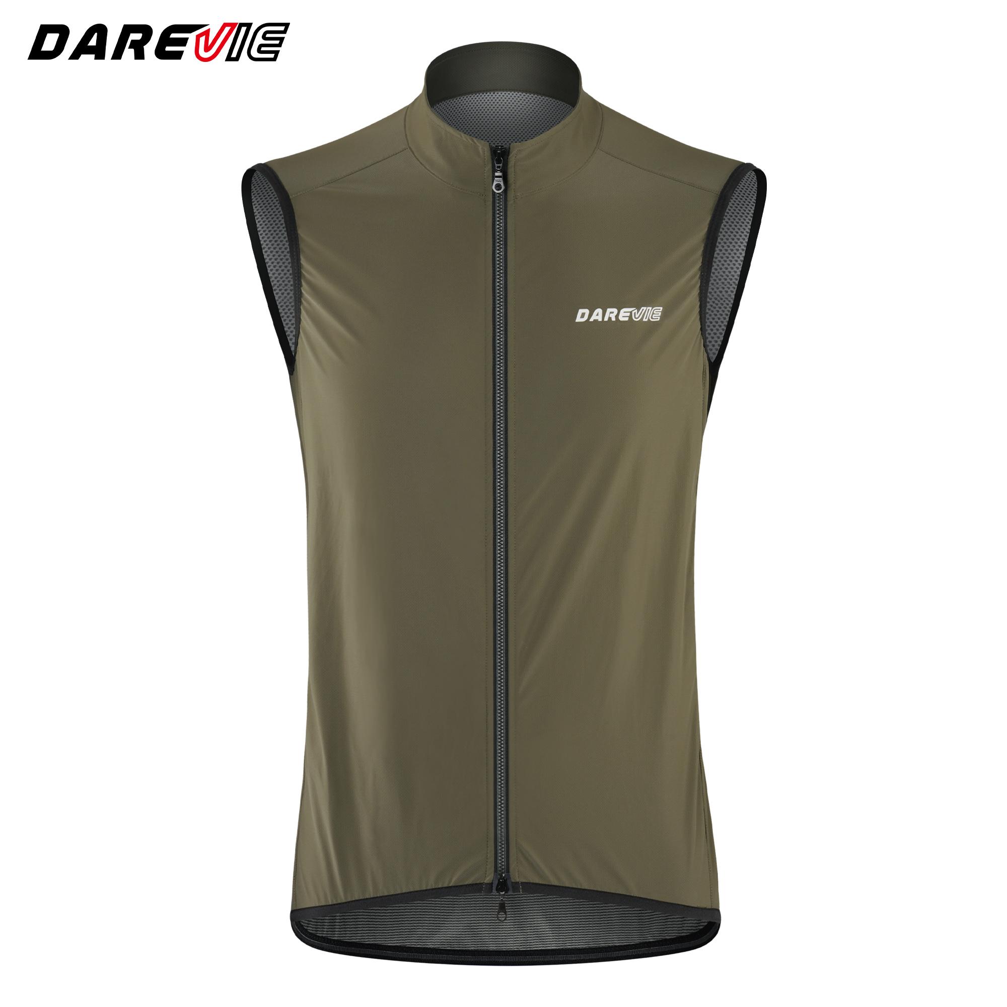 DAREVIE Manufacturer Elements Windproof Waterproof Bike Cycling Wear Windbreaker Gilet Sleeveless Cycling Windbreaker Vest S