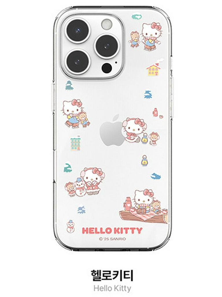 Korean Hello Kitty, My Melody & Kuromi Transparent Protective Case for iPhone 17 Pro Max
