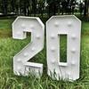 1Pc 91.5cm Light Up Digital Marquee Frame KT Board Number 0-9 Plug-in KT Board Party Decor Light Birthday Anniversary Decoration-Cool White Light