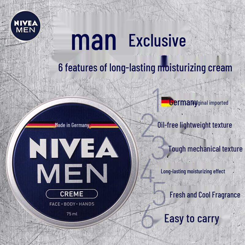 NIVEA Feuchtigkeitsspendende Gesichtscreme für Männer, 75 ml