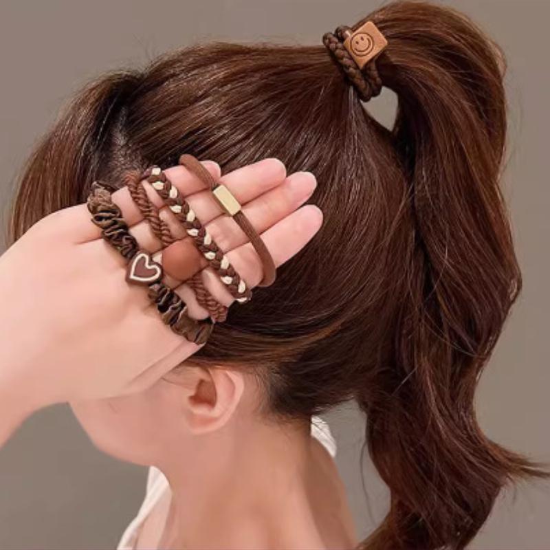 5/10 STÜCKE/Set Neue Hochelastische Strapazierfähige Haargummis Gummiband Damen Einfach Hoher Pferdeschwanz Haarband Kopfband Haarschmuck