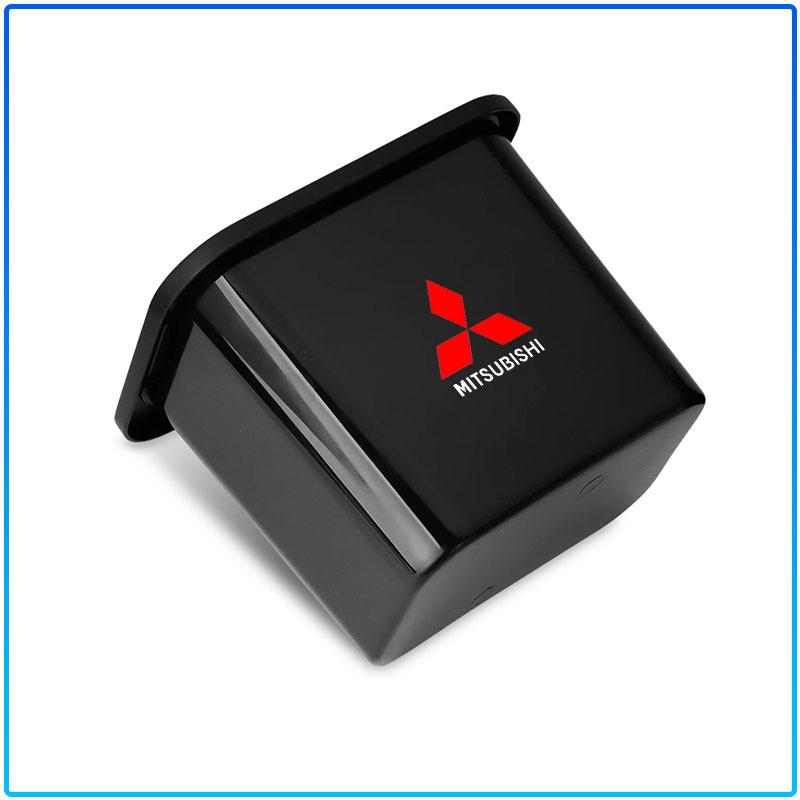 Car Trash Can Portable Hanging Vehicle Garbage Case Stickers For Mitsubishi Lancer Lancer ASX Outlander 2 3 Pajero Mirage exzos Pajero 4