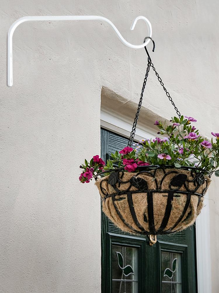 Plant Hanger Hook Wall Mounted Hanging Basket Brackets Metal Flower Pot Hook S-Shape for Garden Balcony Patio Decoration