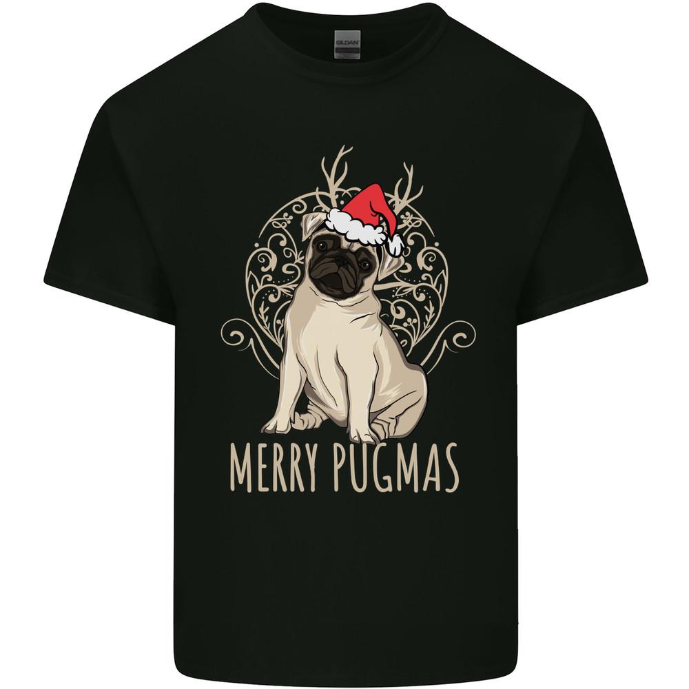 Merry Pugmas Funny Christmas Pug Mens Light Cotton T-Shirt Unisex T-Shirt