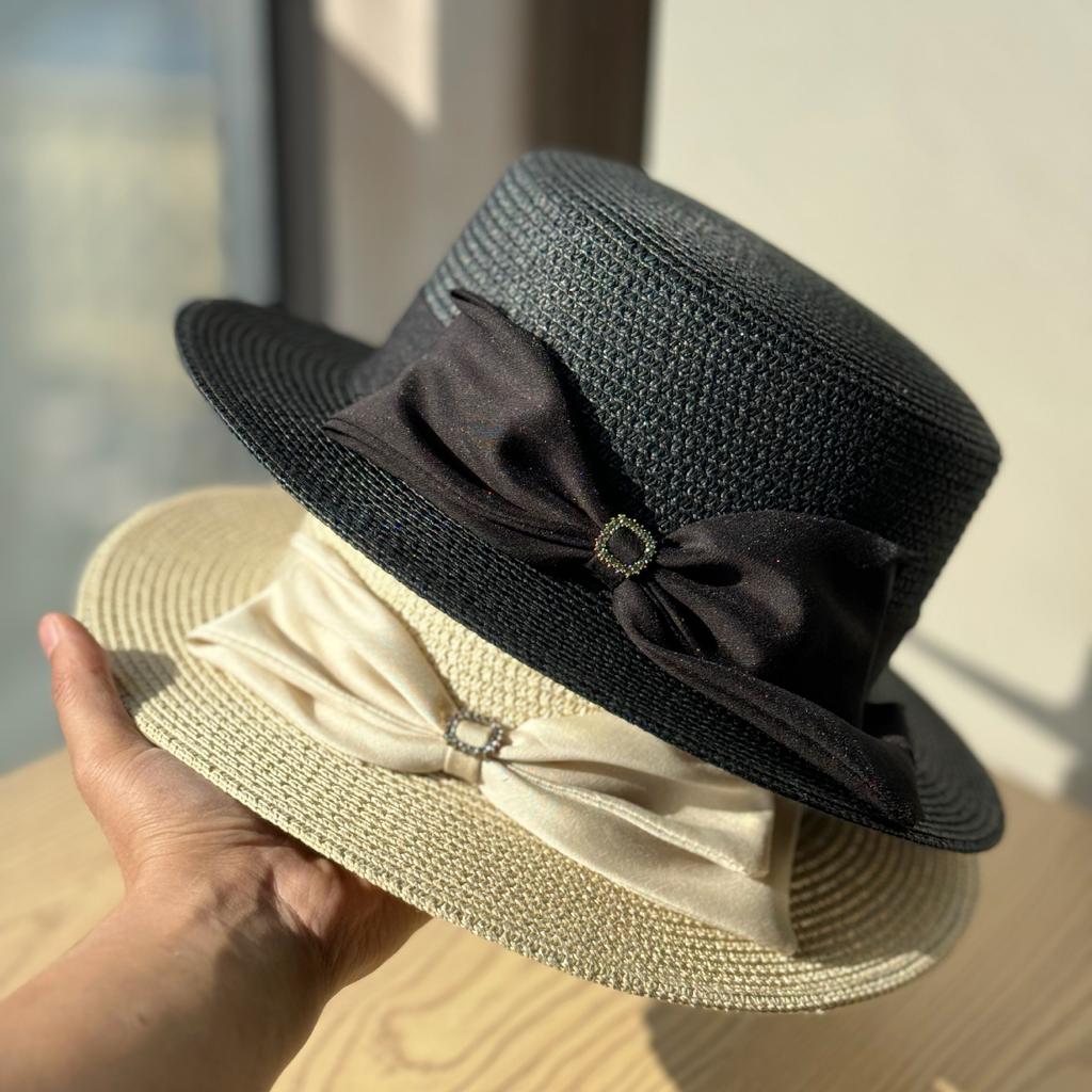 French Straw Top Hat Women's Spring Summer Straw Hat Fashion Sunshade Sun Protection Hat Casual