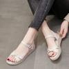 Fairy Wind Beef Tendon Sole Sandals Female 2025 New Versatile Retro Soft Leather Casual Slippers Student Soft-soled Beach Shoes
