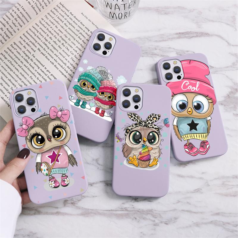 

Мягкий силиконовый чехол с милой совой для iPhone 13 12 11 Pro Max XR X Samsung A52 A32 A50 A51 S21 S20 A12 A71 M32 Xiaomi Mi 11 Redmi Note 10 9 8 Huawei Cover