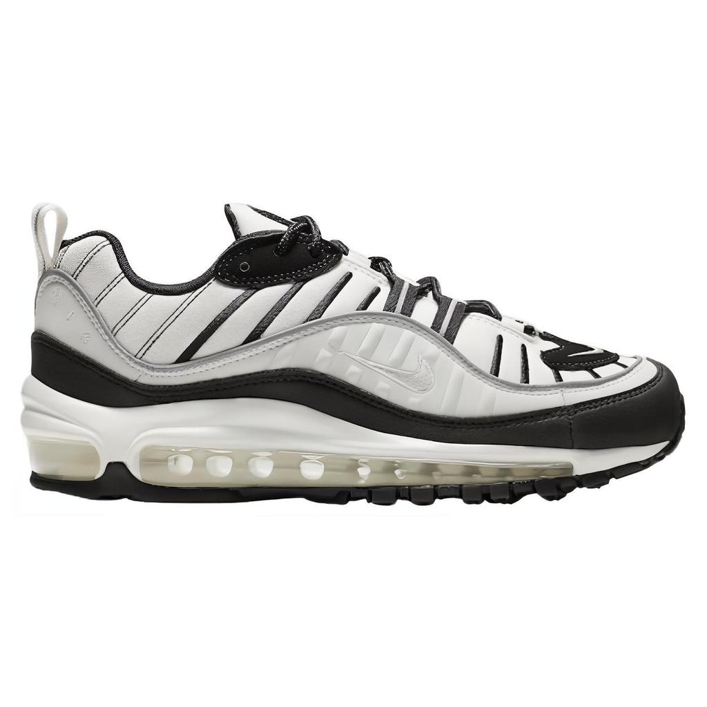 New Nike Air Max 98 Anti Slip Wear Resistant Low Top Casual Shoes Unisex Black White AH6799-113