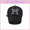 M Letter Embroidered Baseball Cap With Adjustable Fit For Outdoor Sun Protection