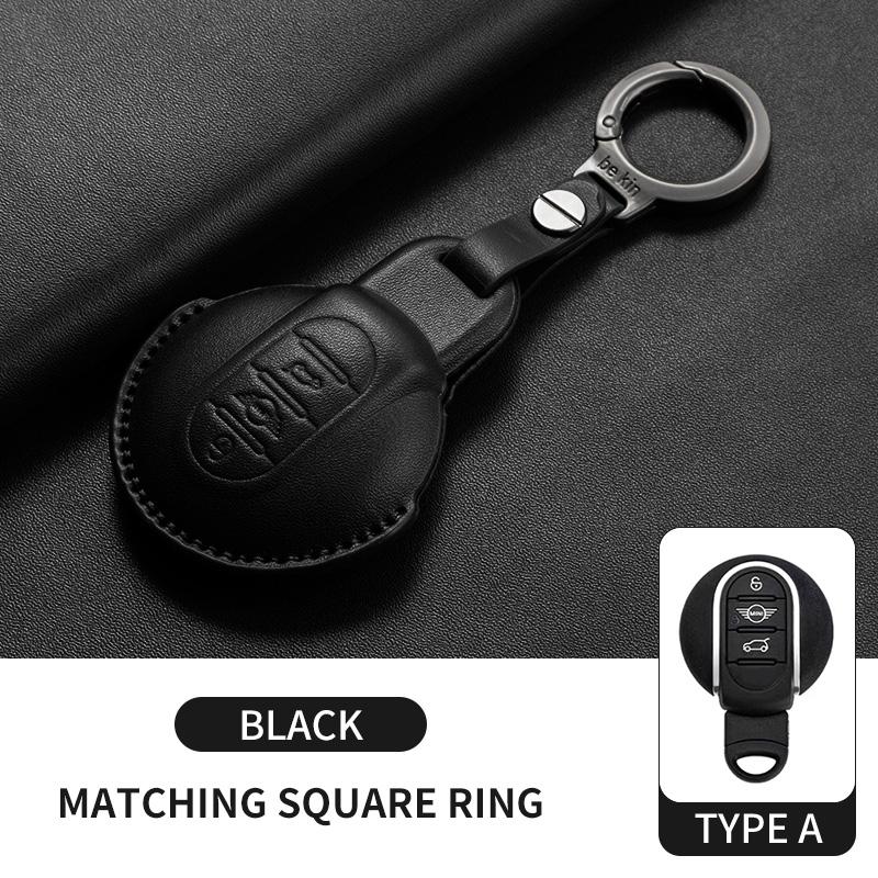 Kožený kryt na klíče od auta pro BMW MINI COOPER S ONE JCW F54 F55 F56 F57 F60 CLUBMAN COUNTRYMAN Držák na dálkový ovladač Shell Keychain