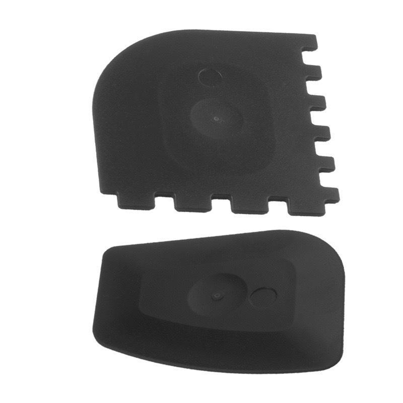 Heavy Duty Pan Scraper Set 2 Pack PC Plastic Scraper for Cast Iron, Cookware, Dishes Kitchen Cleaning Tools with Ergonomic Grip