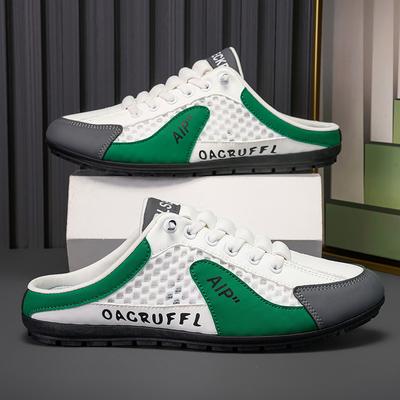 Fashion Large Size 48 Mens Shoes Summer Baotou Half Slippers New Breathable Casual Slippers Comfort Slip-On Driving Shoes Men’s Sneakers