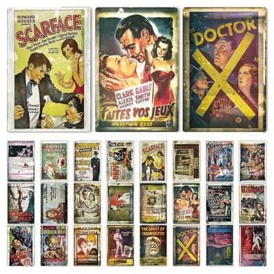 Decorazioni Segni Metallici Vintage Poster Cinematografici Classici Targhe Metalliche Segno Metallico in Latta Film Decorazione da Parete per Stanza Club Bar