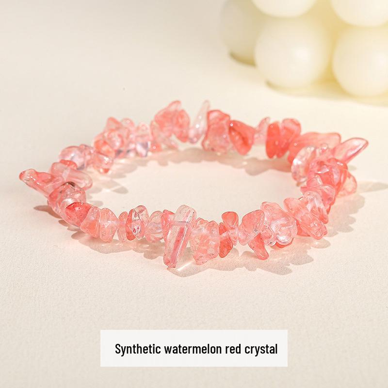 Jingdong Seven-Color Agate Chip Elastic Bracelet