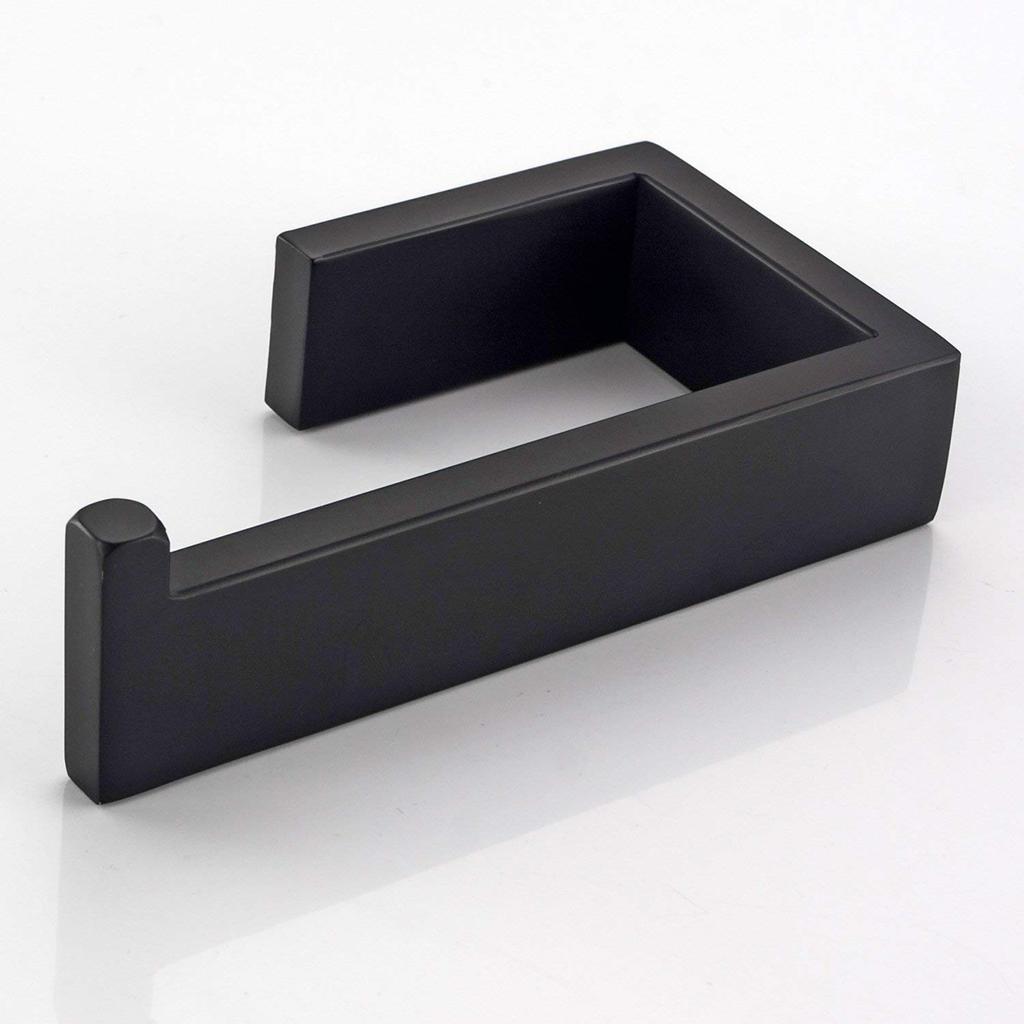 Celbon SUS304 Stainless Steel Bathroom Toilet Roll Holder, Black Finish, Wall Mounted, Toilet Tissue Paper Rack for Toilet, Black