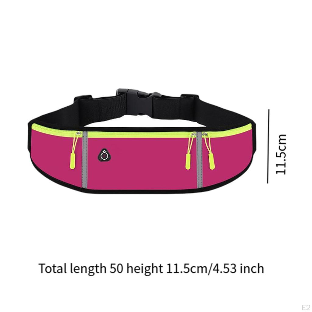 Running Belt Fanny Pack Exercise Waist Pouch with Headphone Hole Bag Waistband for