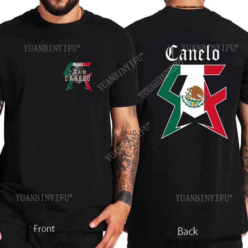 New Arrival  Classic Fashion Canelo Alvarez Boxinge Mexican Flag T-shirt  Casual  Short Sleeve O-neck Unisex Shirt Hot Product