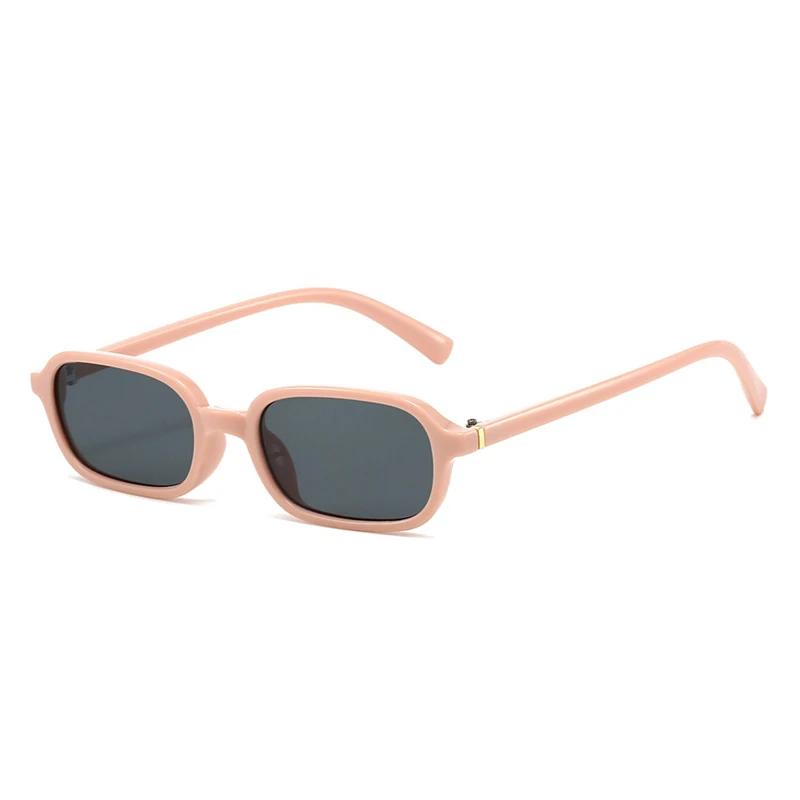  New Vintage Small Rectangle Sunglasses Women Shades UV400 Fashion Men Sun Glasses Clear Lens Frame