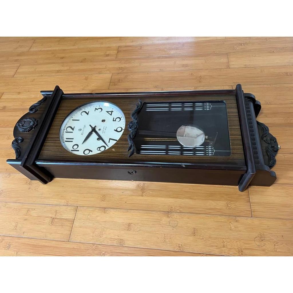 Used AICHI TOKEI Aichi Clock Pendulum Clock Wall Clock Showa Retro Antique