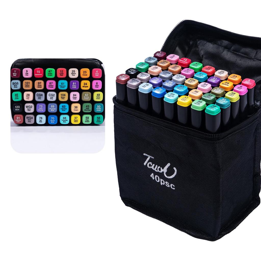 Dual-Tip Oil-Based Markers for Art Students & Anime, Perfect for Children's Drawing & Coloring.