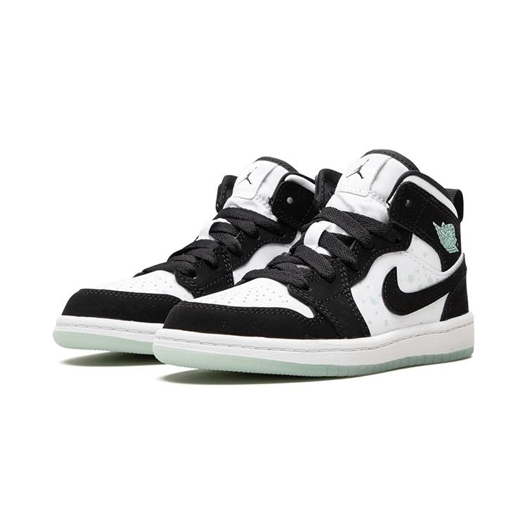 Jordan 1 Mid White Black Teal Tint PS BQ6932-103