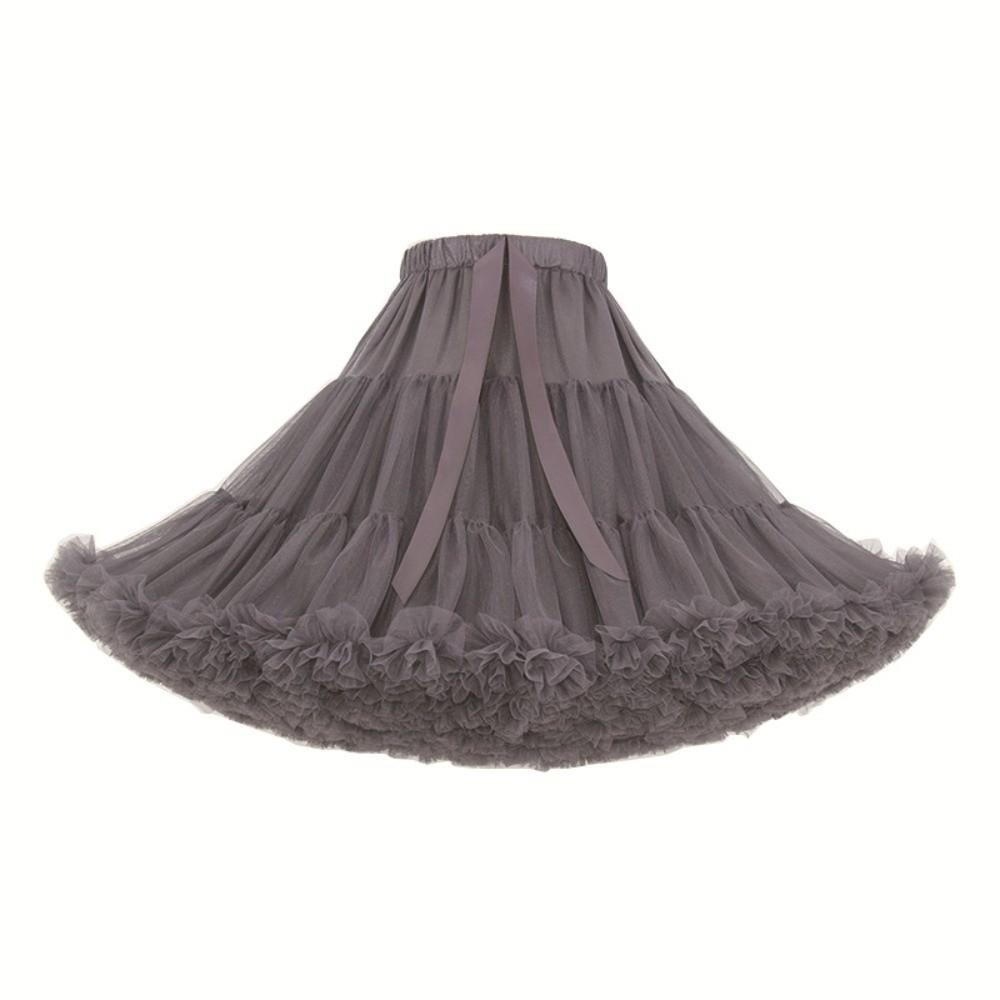 58 Styles Lolita Tutu Skirt 42cm 280g Hexagon Mesh Crinoline No Bone Petticoat Daily Cosplay