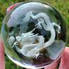 Chinese Dragon & Phoenix 3D Engraved Crystal Lucky Healing Balls Hand Exercise Grip Ball Home Decor Fengshui Ornament Gifts Item