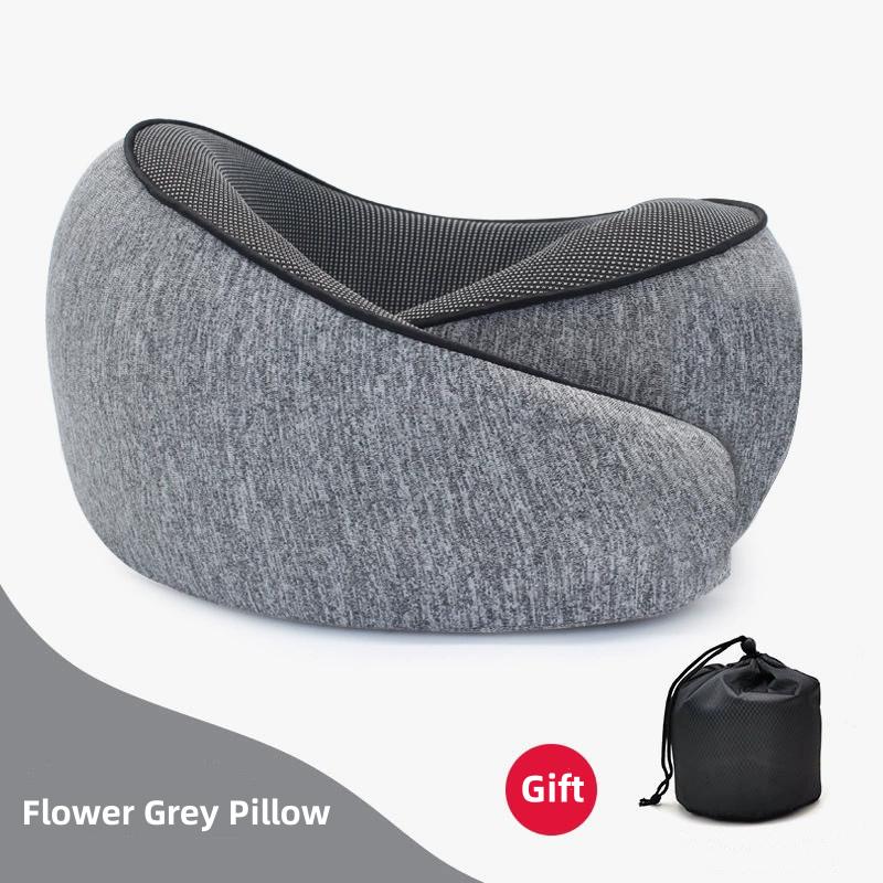 Rese-nackkudde Memory Foam U-formad kudde Snigelstil Rese-nackstöd Bärbar justerbar Mjuk middagstid sömnkuddar