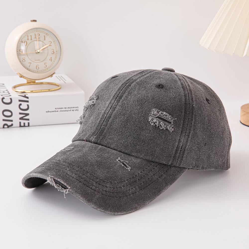 Hole Style Baseball Cap: Fashionable, Retro-Style Cap With Cool Tearing Details. Suitable For Casual Wear, Streetwear Or Daily C