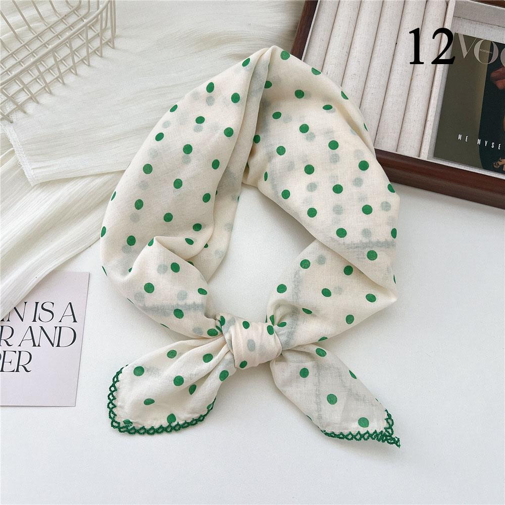 French Cotton Linen Square Hair Scarf Women Girls Spring Summer Korea Hair Band Sweet Scarf Kerchief Girl Headscarf Headdress