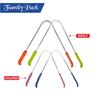 Nurpi steel Tongue Cleaners for adult & children (happy family) pack of 4