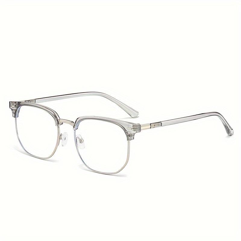 1 Piece Of Men'S Casual Style Half Framed Glasses Pc Lenses Decorative Glasses Black Ideal Gift Choice