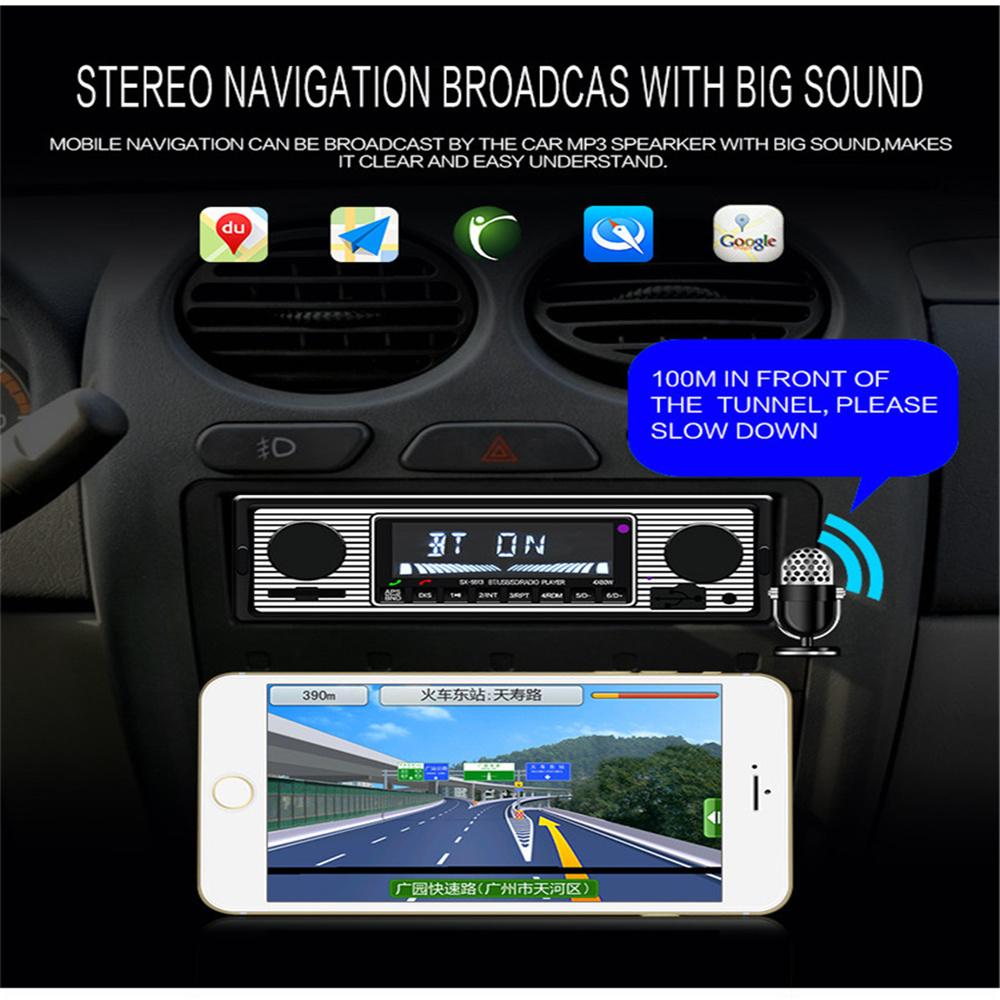 New 4-Channel High Power Output In-Dash Car Bluetooth Stereo Aux Usb/Sd/Fm/Wma/Mp3/Wav Radio Player