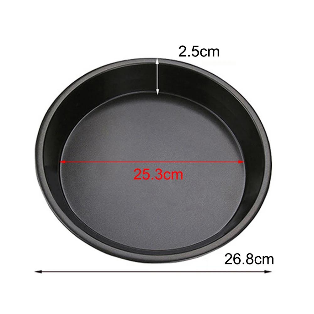 6-10In Round SafdsafsPizza Pan Microwave Oven Pan Chip Tray Dish Carbon Steel Non-stick Baking Mold Baking Tool Kitchen Supplies