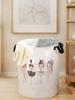 Ballet Dancer Laundry Basket Foldable Large Capacity Canvas Storage Bucket Children's Toy Clothing Storage Home Bathroom