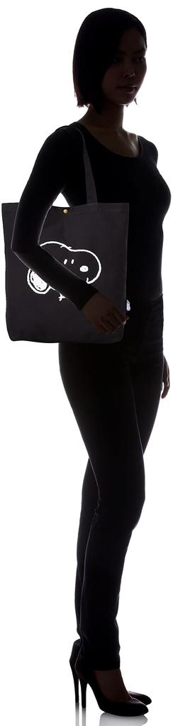 Sifre Canvas Tote Bag 6009P Women's PN110. Snoopy Face Black Free Size