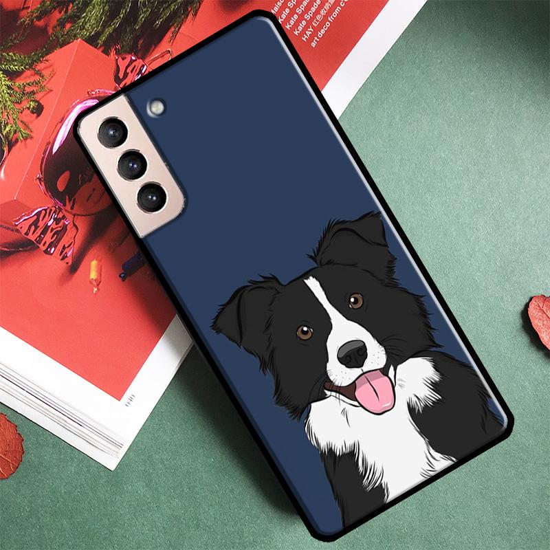 Border Collie Dog Phone Case For Samsung Galaxy S25 Ultra S9 S10 S20 S21 S22 S23 Ultra Plus S24 FE Back Cover
