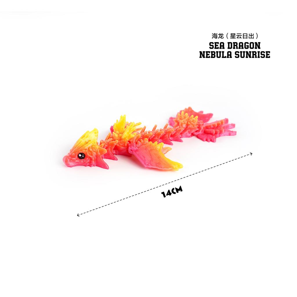 3D Printed Dragon Toys Colorful 3D Flexible Articulated Dragon Toy for Home Desk Decoration Stress Relief Toy for Kids & Adult