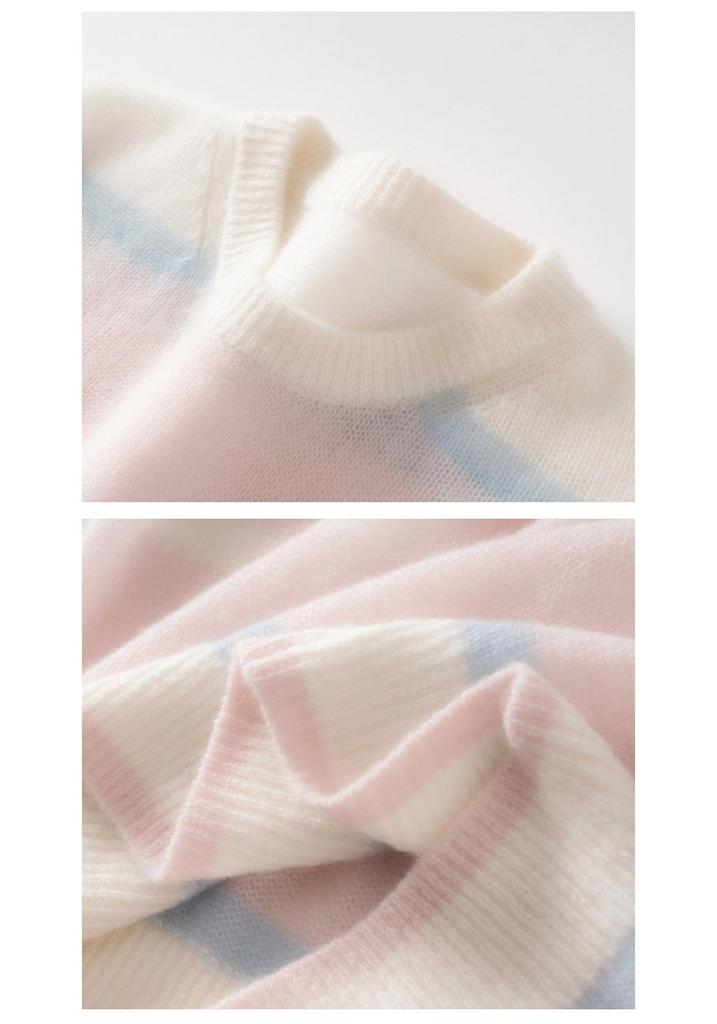 Women's Seven-Gauge Pure Cashmere Pullover - Loose Knit Sweater for Autumn and Winter