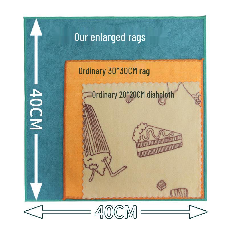 Laser-Engraved Lint-Free Absorbent Cleaning Cloth for Glass and Mirrors - Thickened & Streak-Free Style