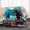 Cartoon Card Pokemon Pikachu Flannel Blanket Figures Home Sofa Lunch Break Blankets Children Student Blanket Nap Cover Kids Gift