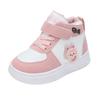 Girls' High-Top Canvas Shoes: Soft Sole, Shock-Absorbing, Anti-Slip Sports Sneakers for Toddlers & Kids - Autumn/Winter 2025 Collection.