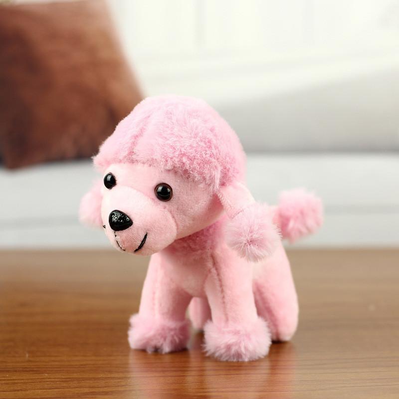 Cute Poodle Plush Toy Tiny Dog Bag Charm Lovely Puppy Plush Short Fur Stuffed Doll