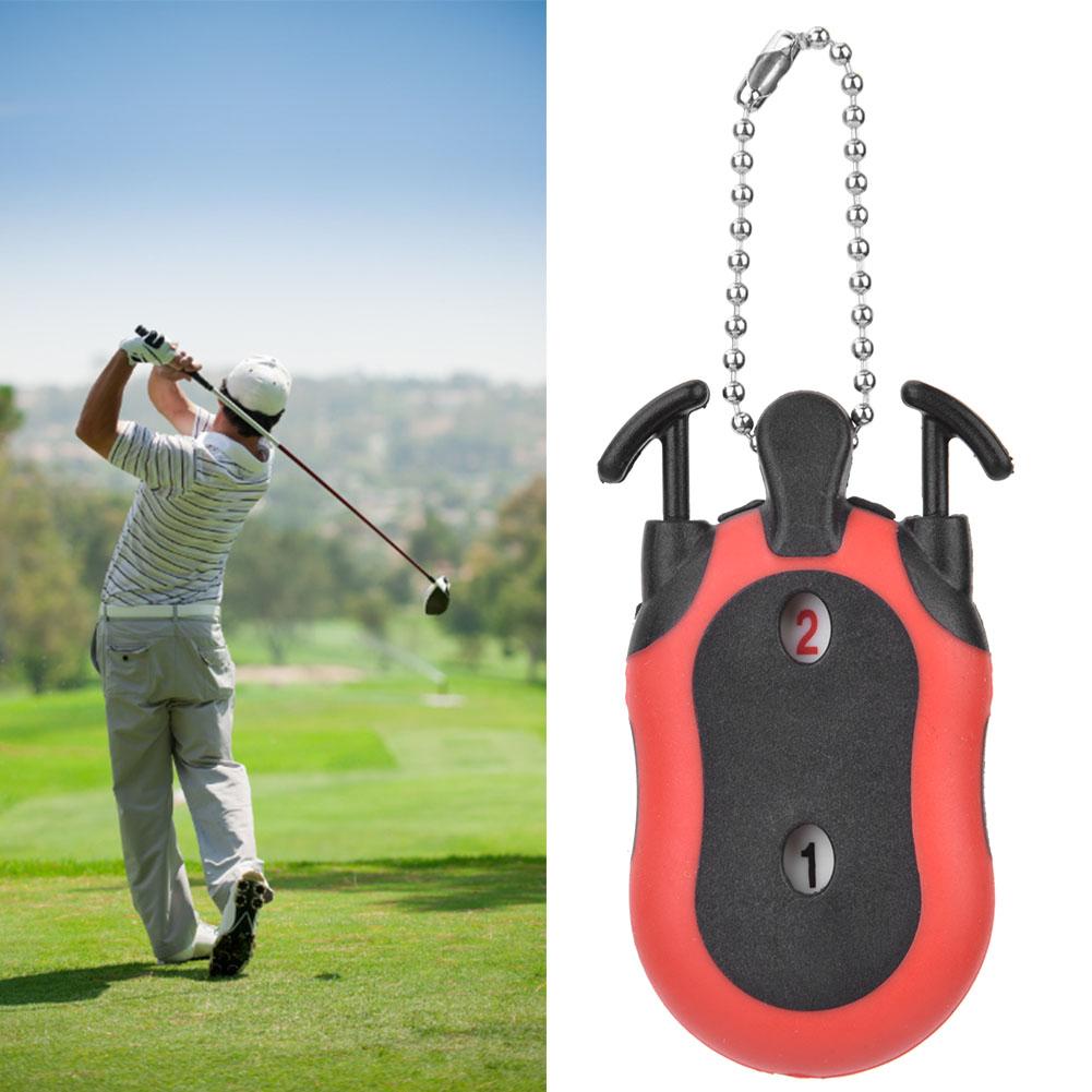 Portable Golf Bag Shape Golfing Score Counter Training Practice Competition Accessory (red)
