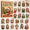 Generic Dog Christmas Advent Calendar 24 Days Cute Puppy Figurine Countdown Blind Box Holiday Home Desktop Decoration Gift